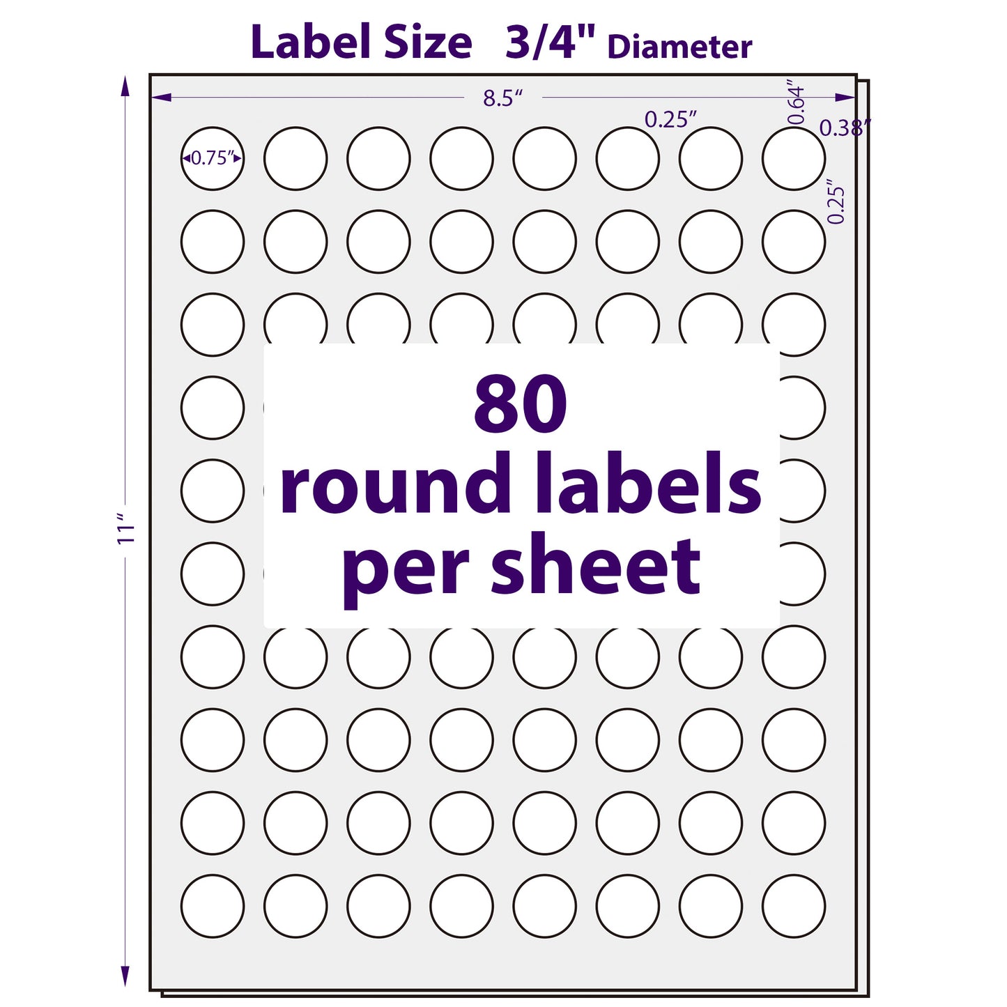 Round Labels, 3/4" Diameter