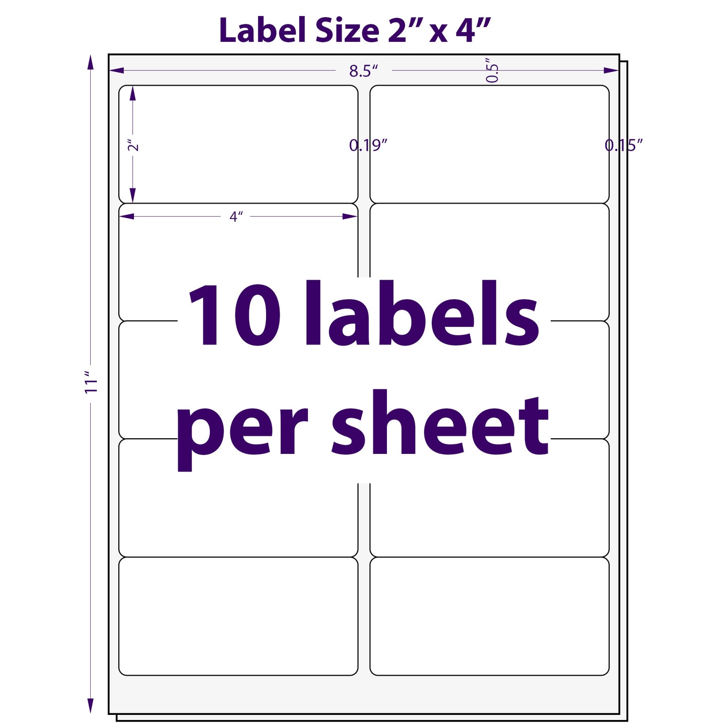 Shipping Labels, 2" x 4"