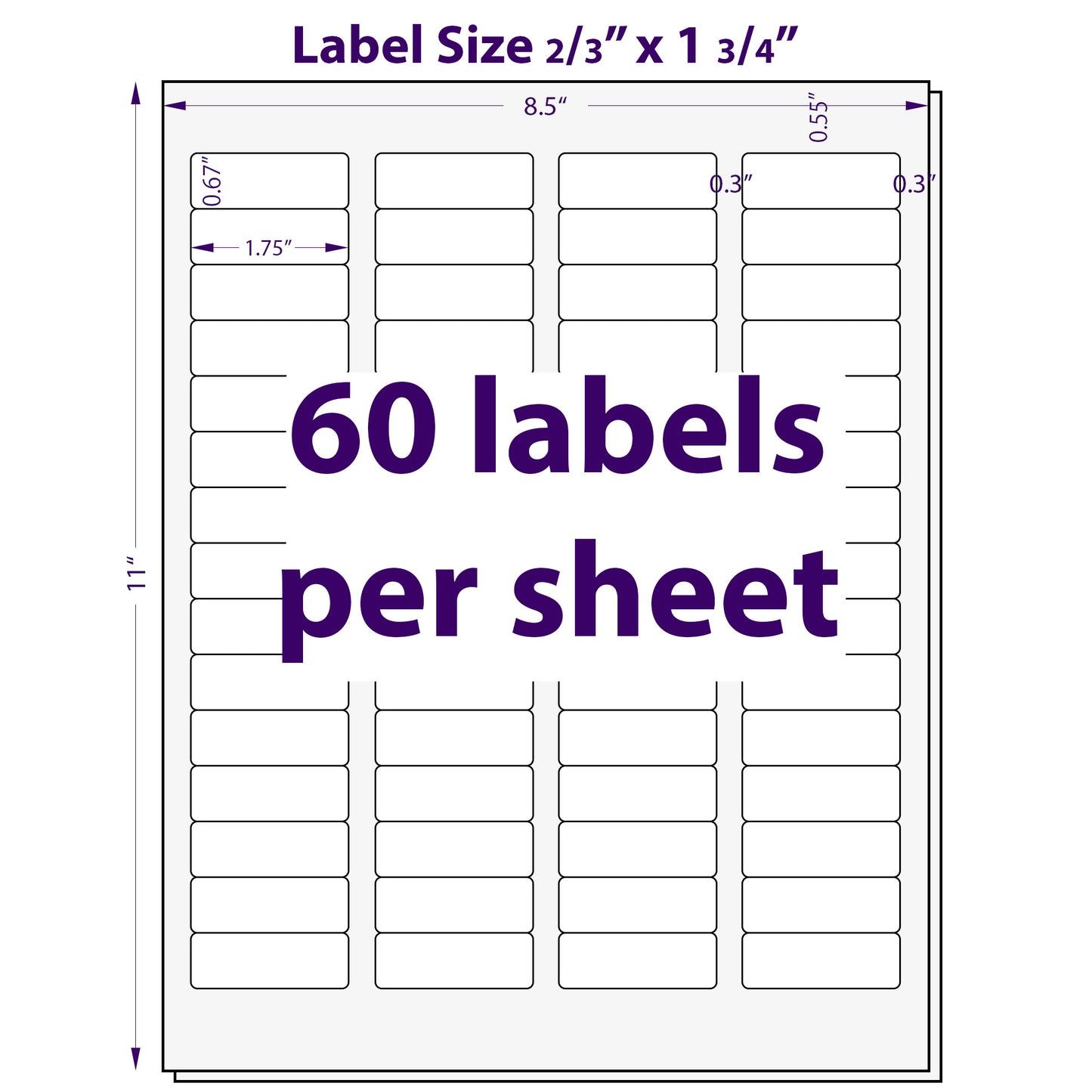 Return Address Labels, 2/3" x 1-3/4"