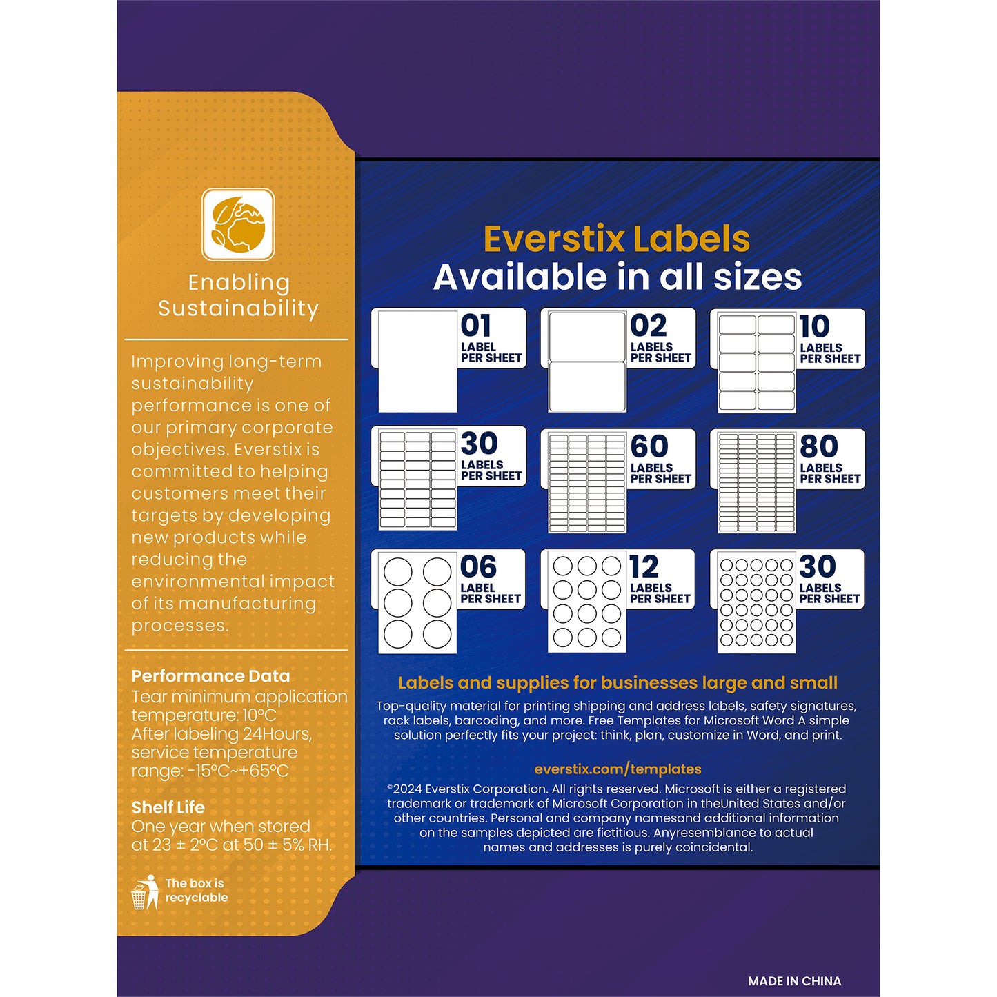 File Folder Labels, 2/3" x 3-7/16"