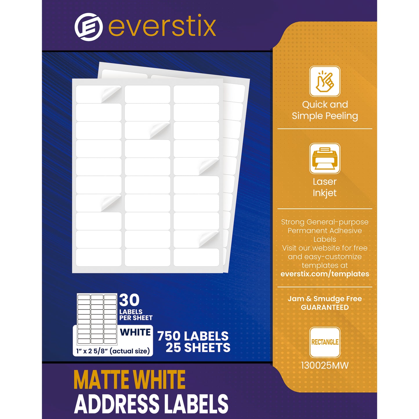 Address Labels, 1" x 2-5/8"