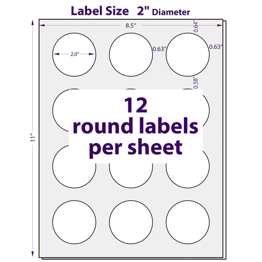 Round Labels, 2" Diameter
