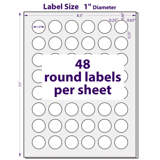 Round Labels, 1" Diameter