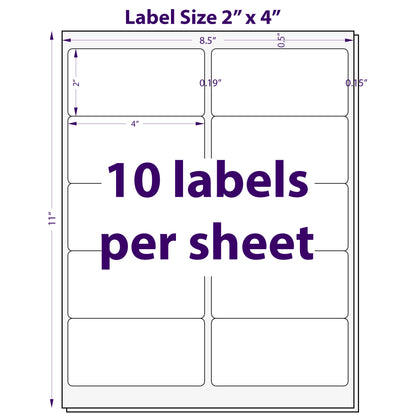 Shipping Labels, 2" x 4"