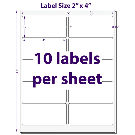 Shipping Labels, 2" x 4"
