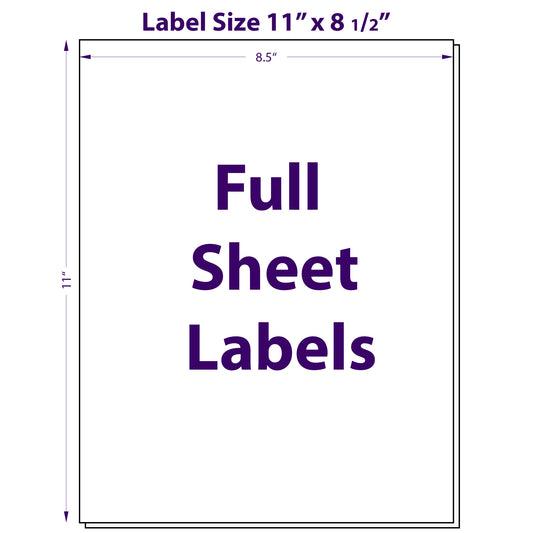 Shipping Labels, 8.5" x 11" Labels